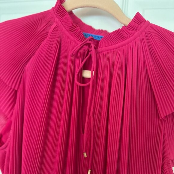 J McLaughlun "Aisha" pleated flutter-sleeve dress, Size S - Picture 4 of 5